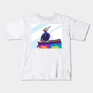 cool pop art birds Kids T-Shirt